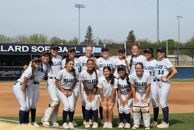 Bullard softball team on the field